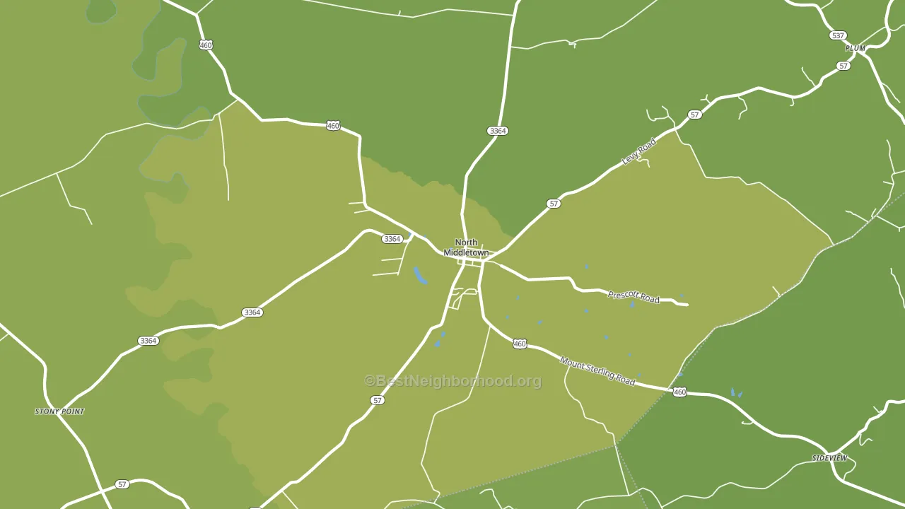 North Middletown, KY block-group voter-turnout map
