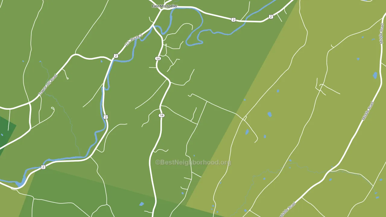North Montpelier, VT block-group voter-turnout map
