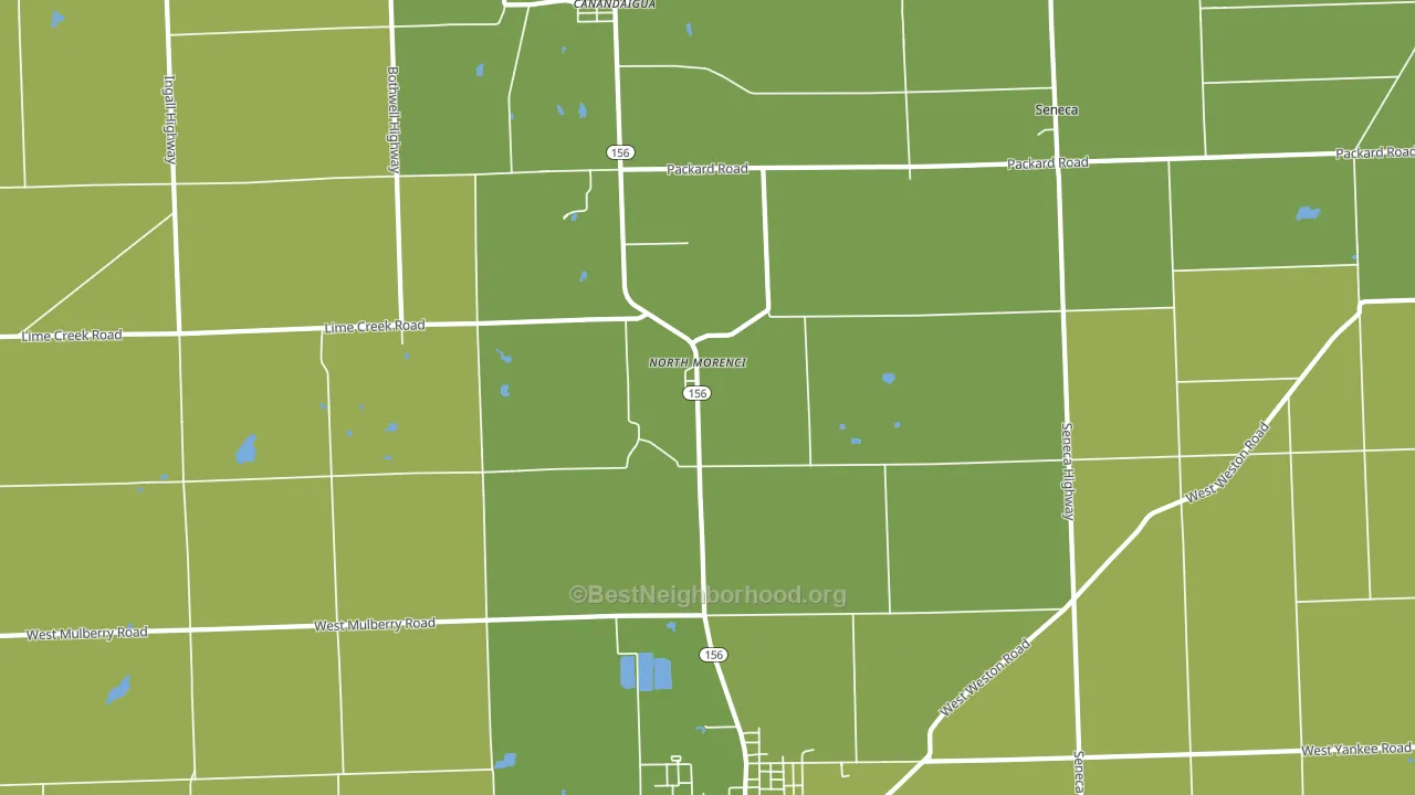 North Morenci, MI block-group voter-turnout map