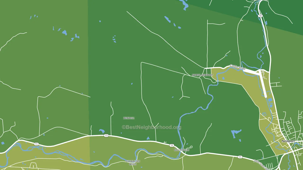 North Newport, NH block-group voter-turnout map