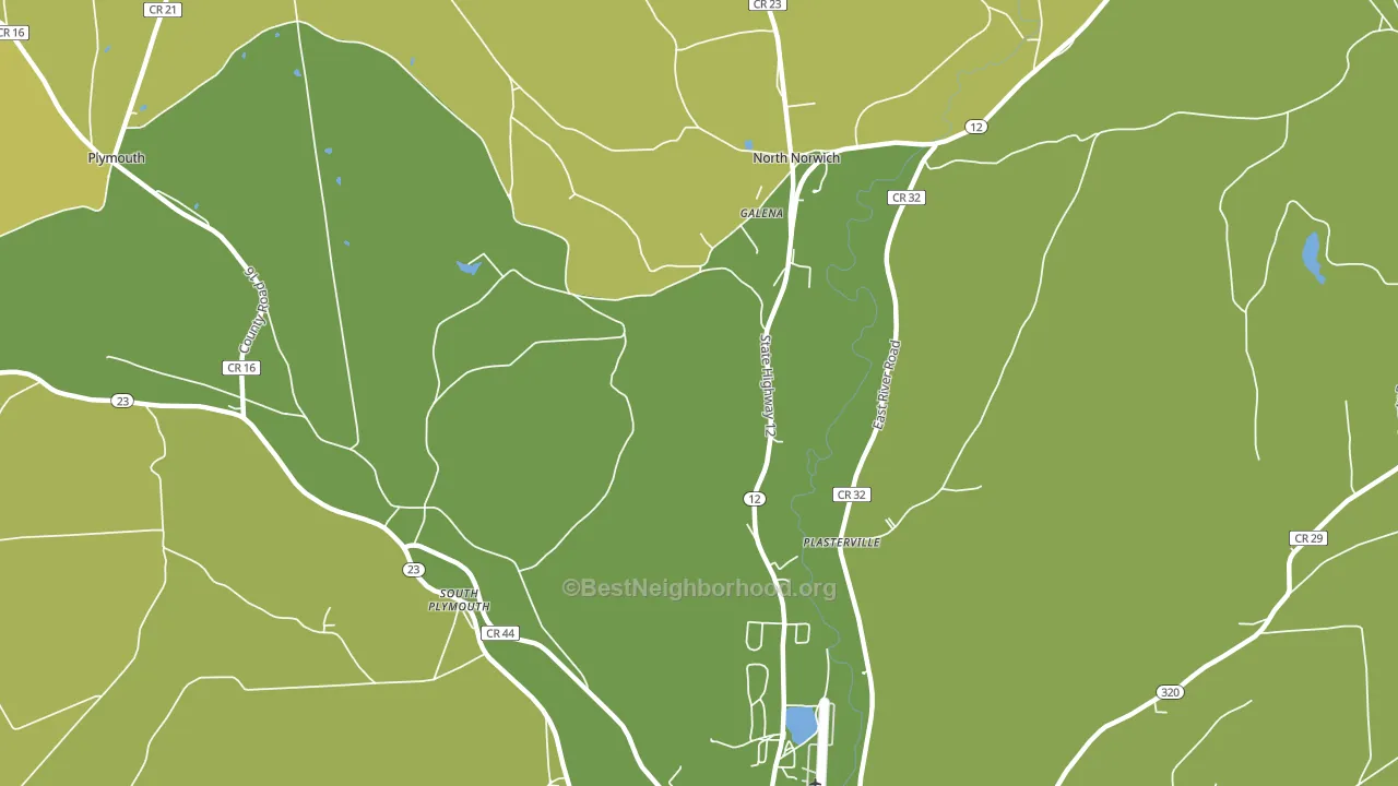 North Norwich, NY block-group voter-turnout map