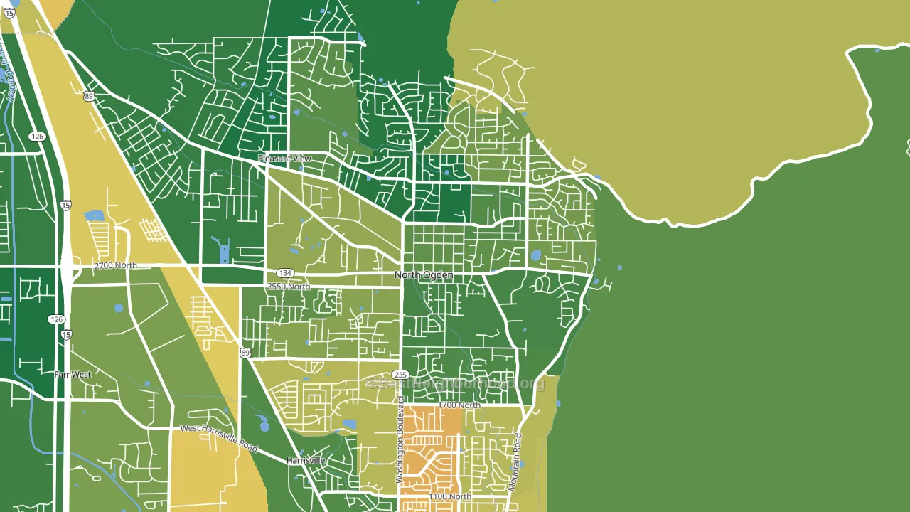 North Ogden, UT block-group voter-turnout map