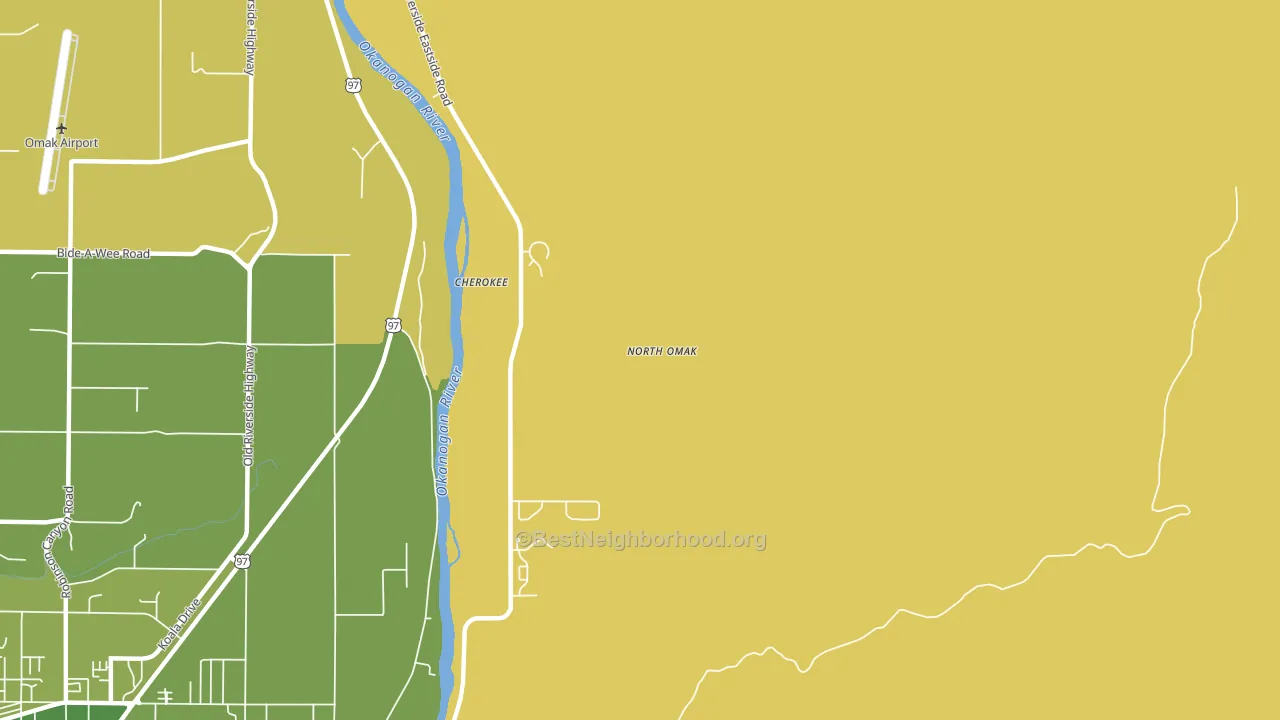 North Omak, WA block-group voter-turnout map