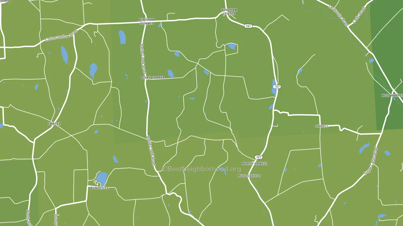 North Orwell, PA block-group voter-turnout map