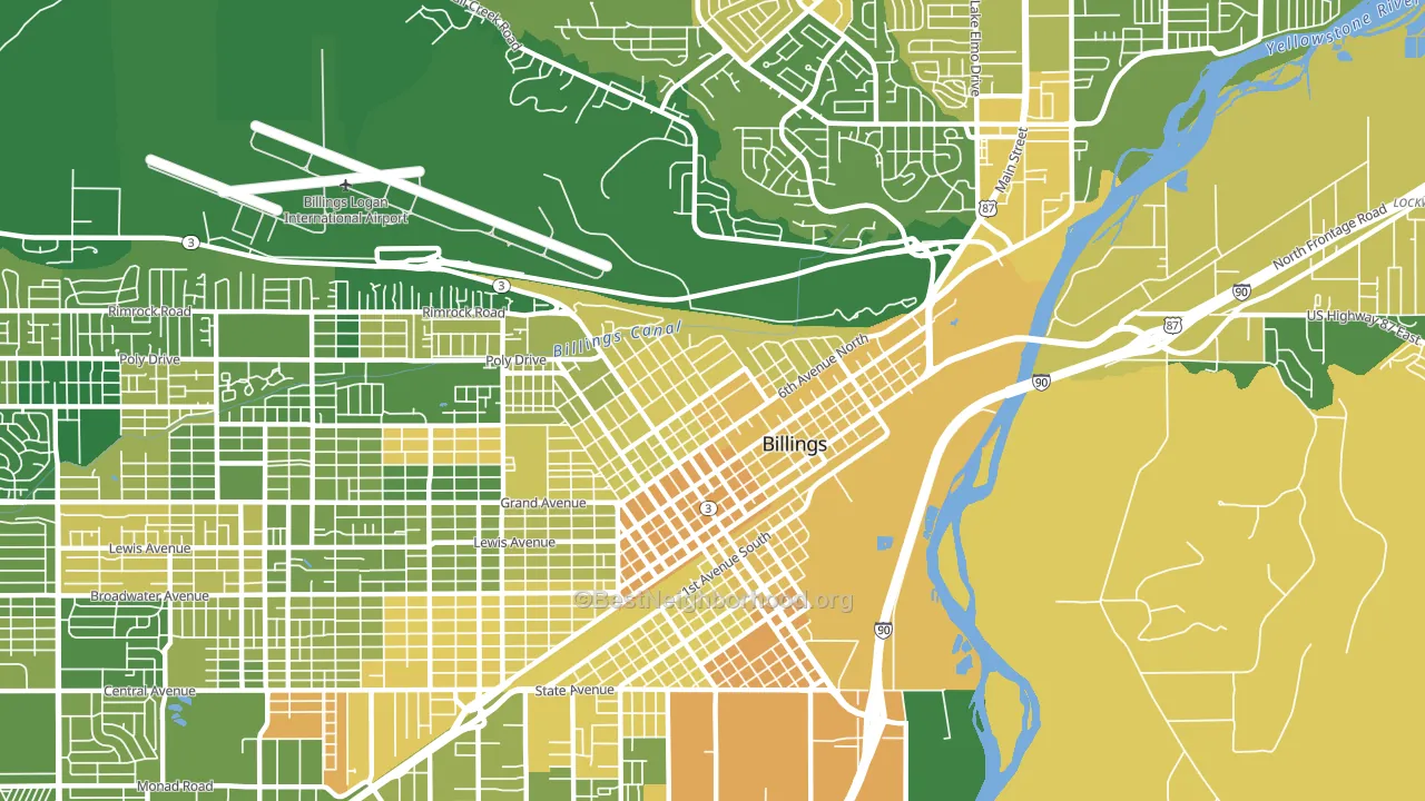 North Park, Billings, MT block-group voter-turnout map