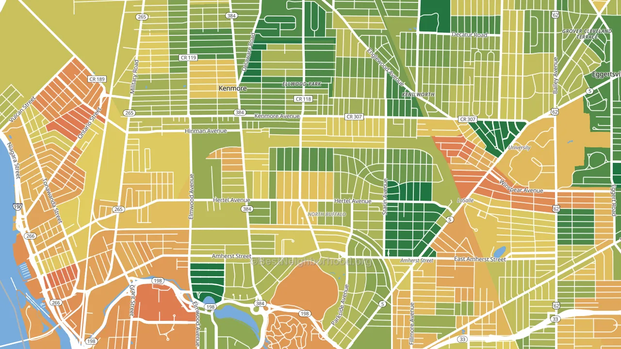 North Park, Buffalo, NY block-group voter-turnout map