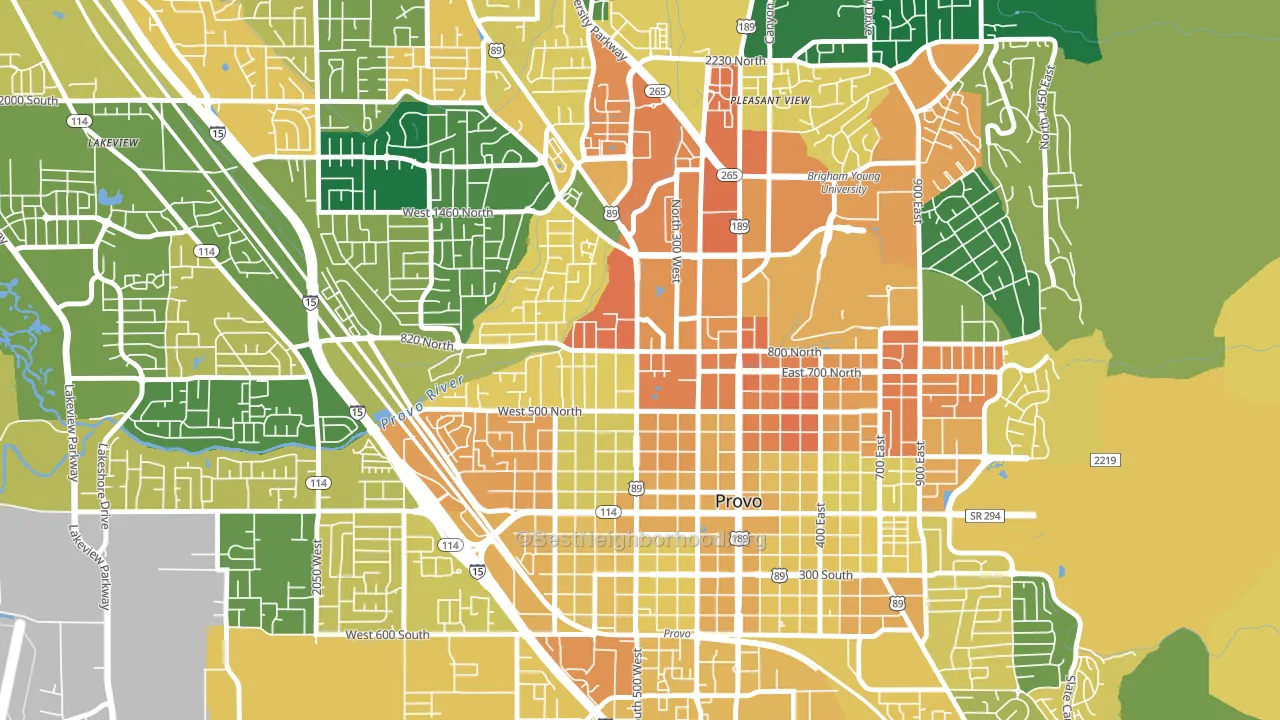 North Park, Provo, UT block-group voter-turnout map