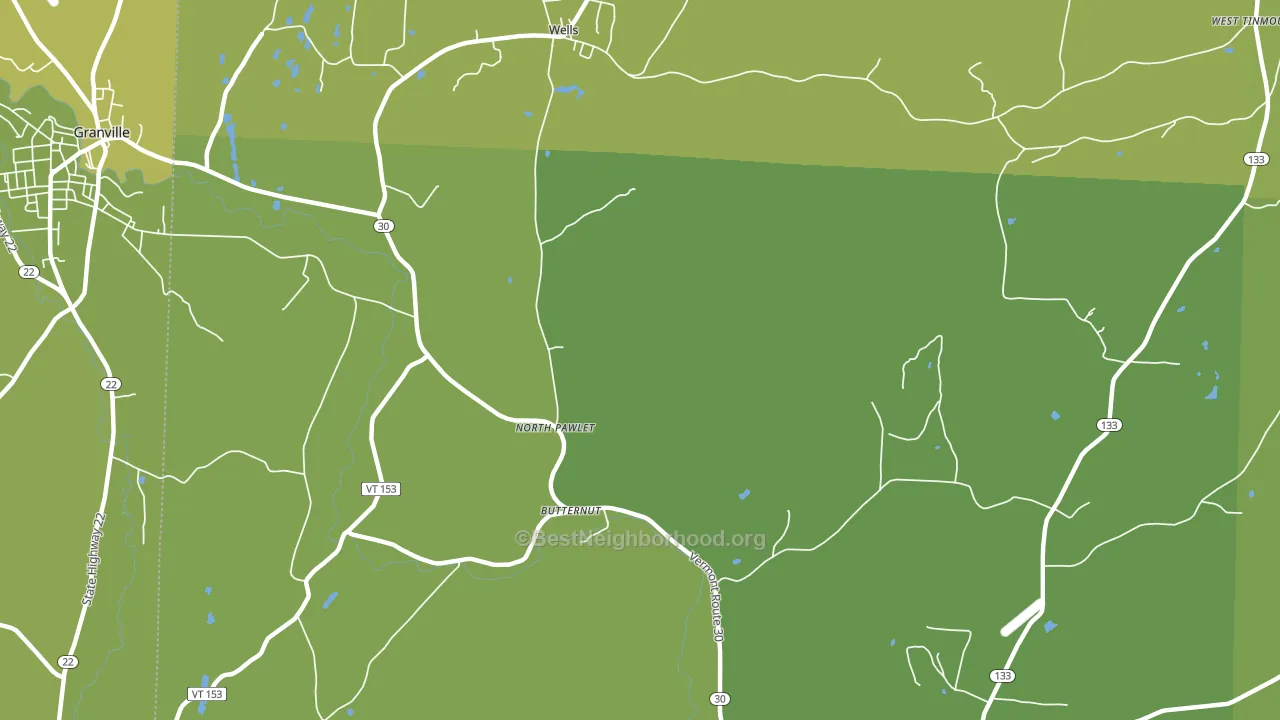 North Pawlet, VT block-group voter-turnout map