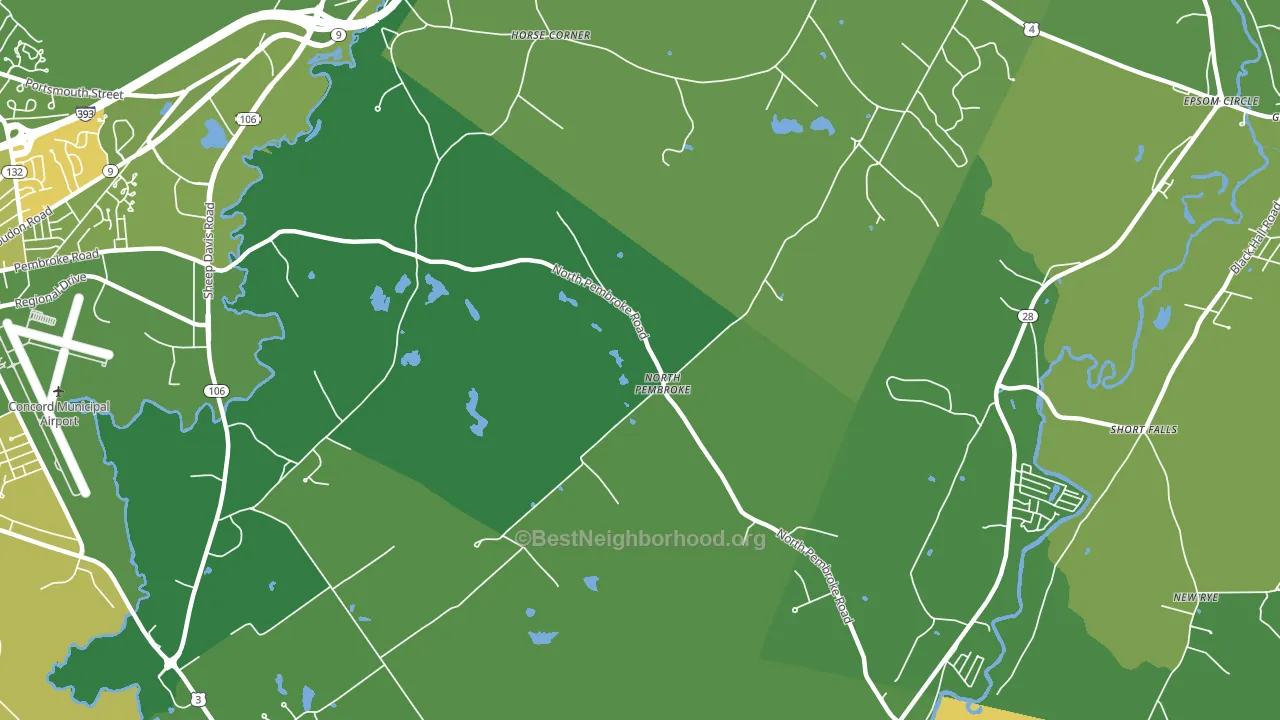 North Pembroke, NH block-group voter-turnout map