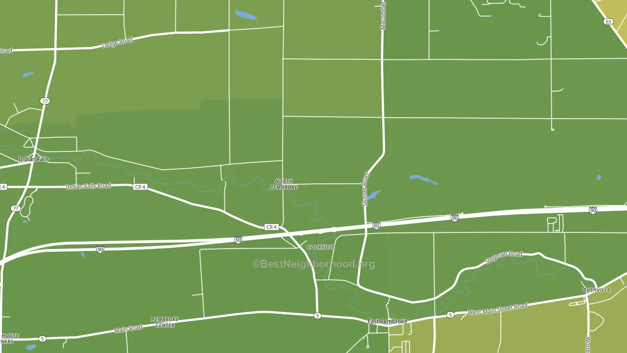 North Pembroke, NY block-group voter-turnout map