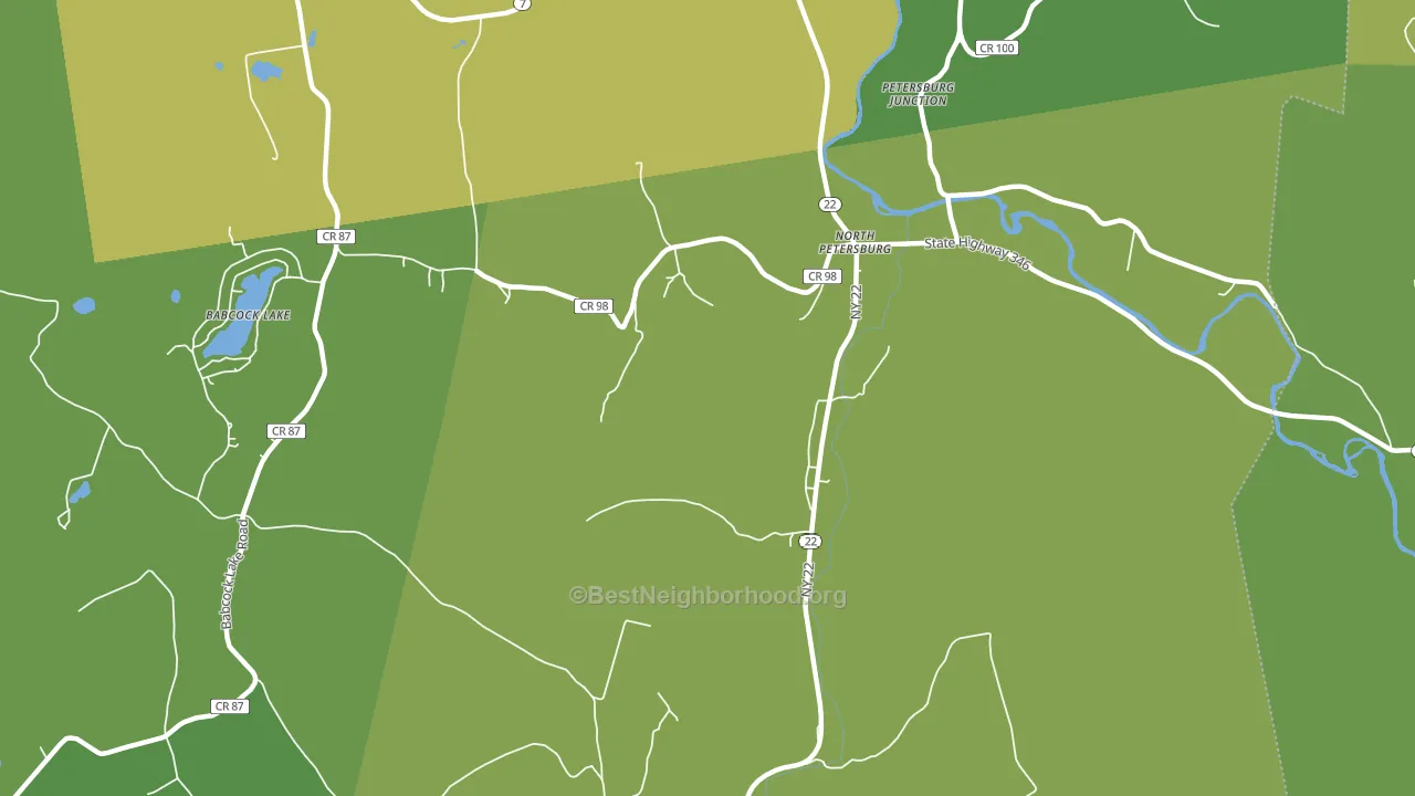 North Petersburg, NY block-group voter-turnout map