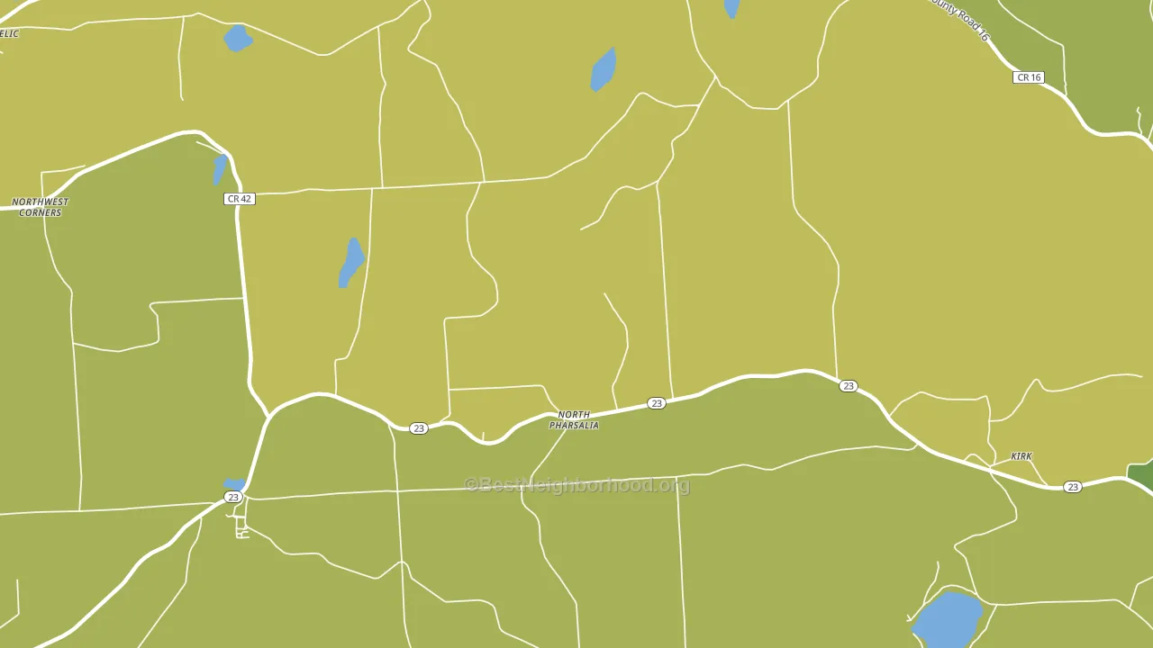 North Pharsalia, NY block-group voter-turnout map