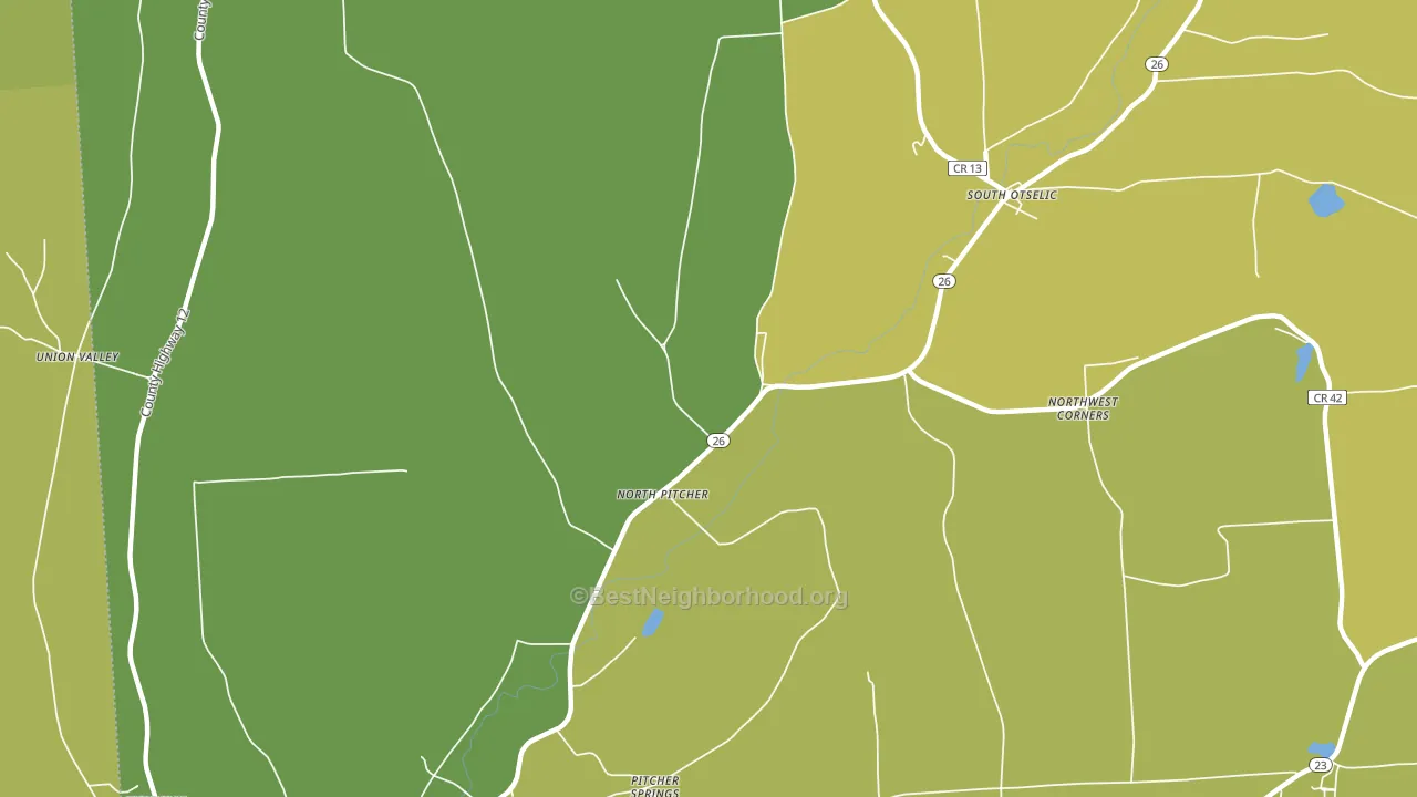 North Pitcher, NY block-group voter-turnout map