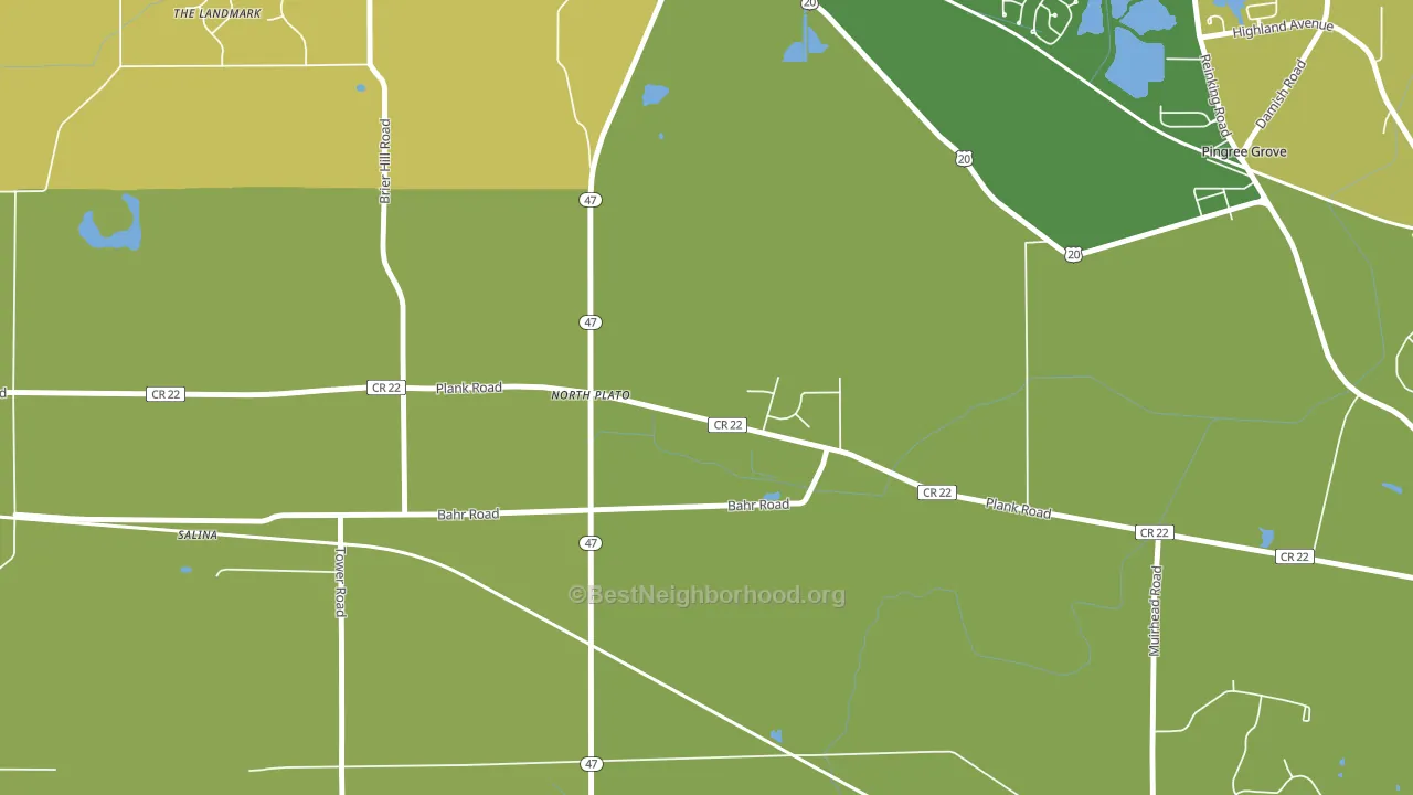 North Plato, IL block-group voter-turnout map