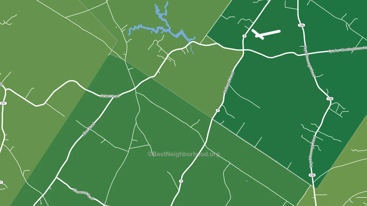 North Pownal, ME block-group voter-turnout map