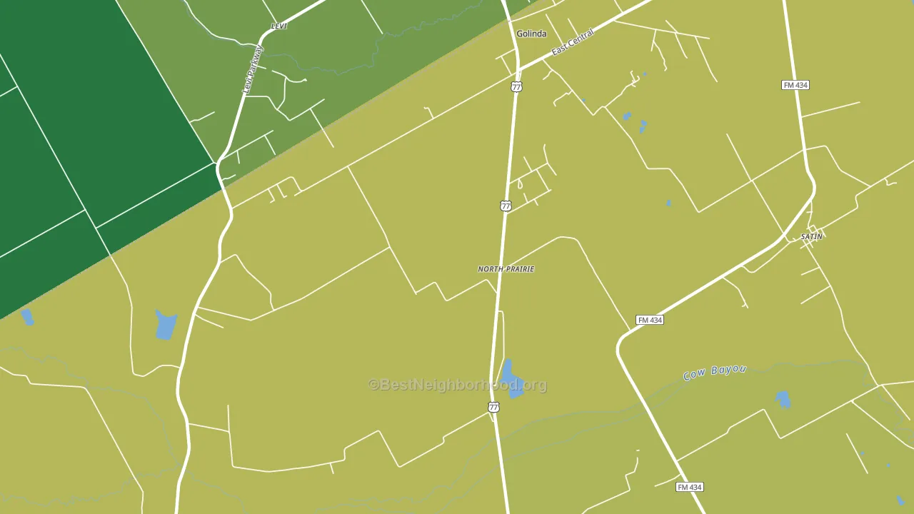 North Prairie, TX block-group voter-turnout map