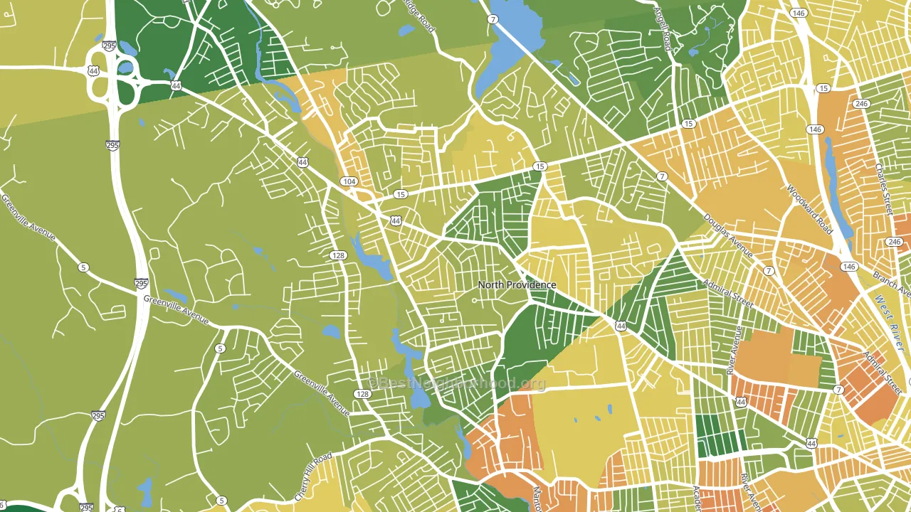 North Providence, RI block-group voter-turnout map