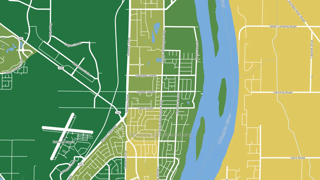 North Richland, Richland, WA block-group voter-turnout map