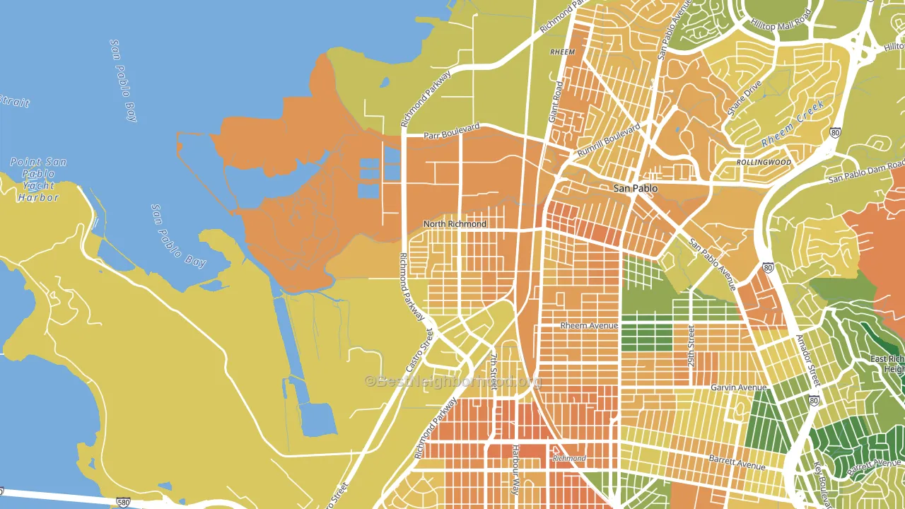 North Richmond, CA block-group voter-turnout map