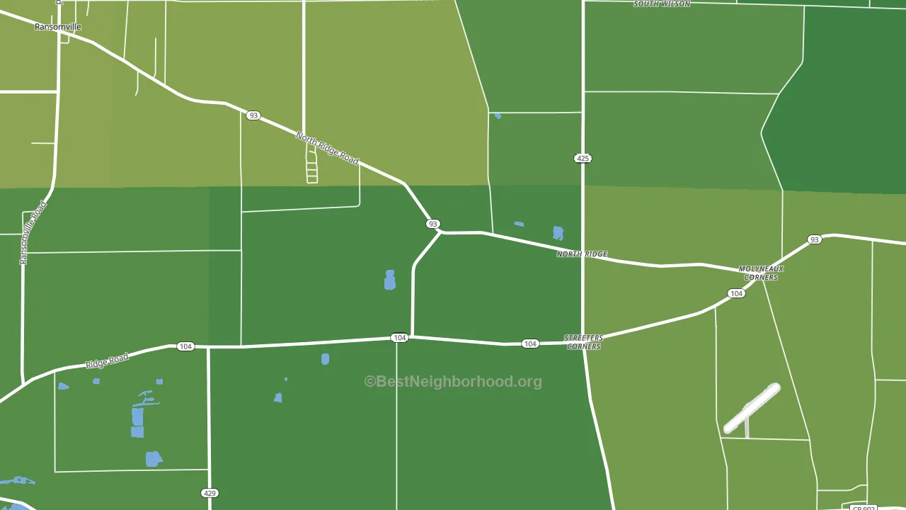 North Ridge, NY block-group voter-turnout map