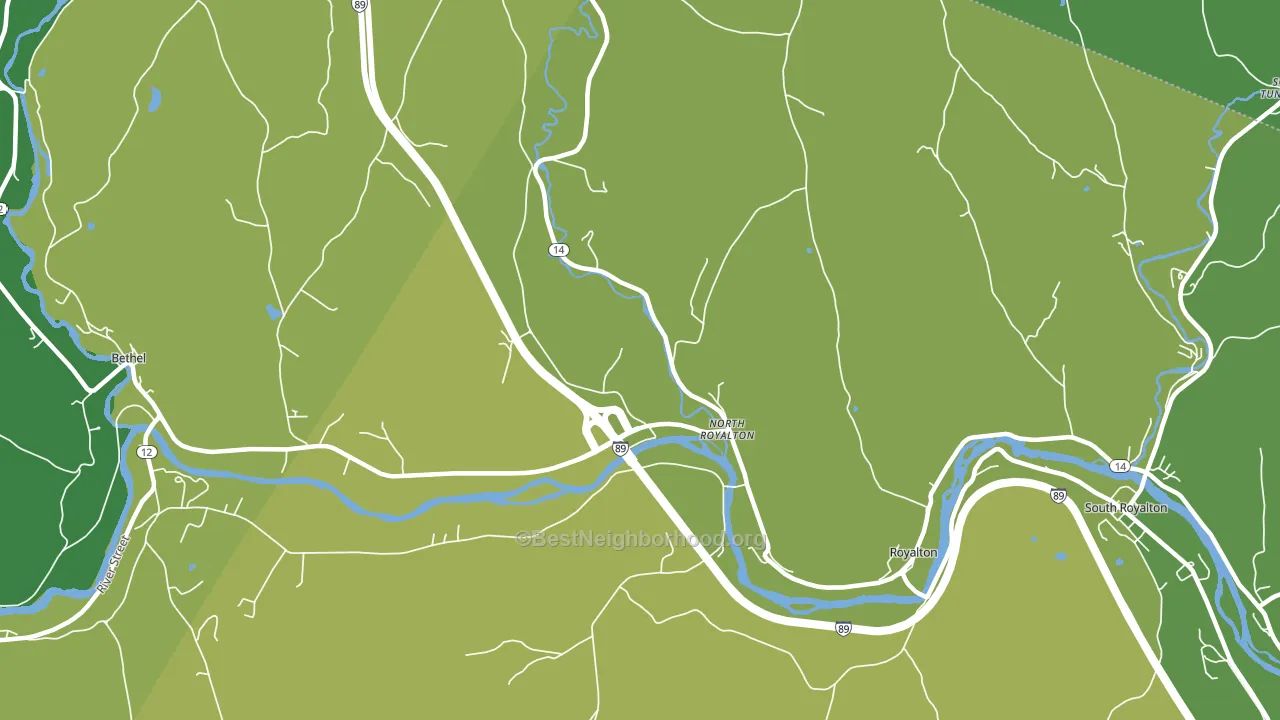 North Royalton, VT block-group voter-turnout map