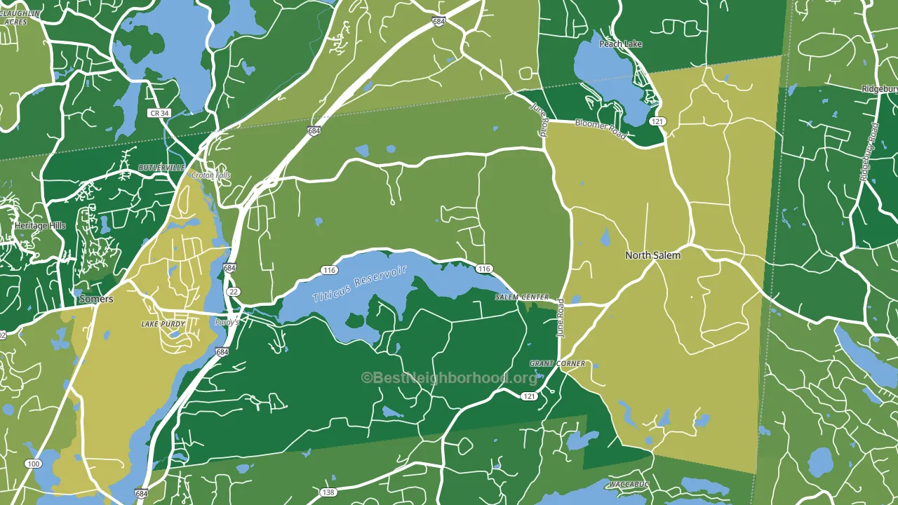 North Salem, NY block-group voter-turnout map