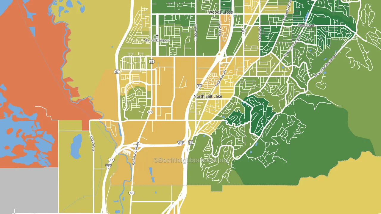 North Salt Lake, UT block-group voter-turnout map