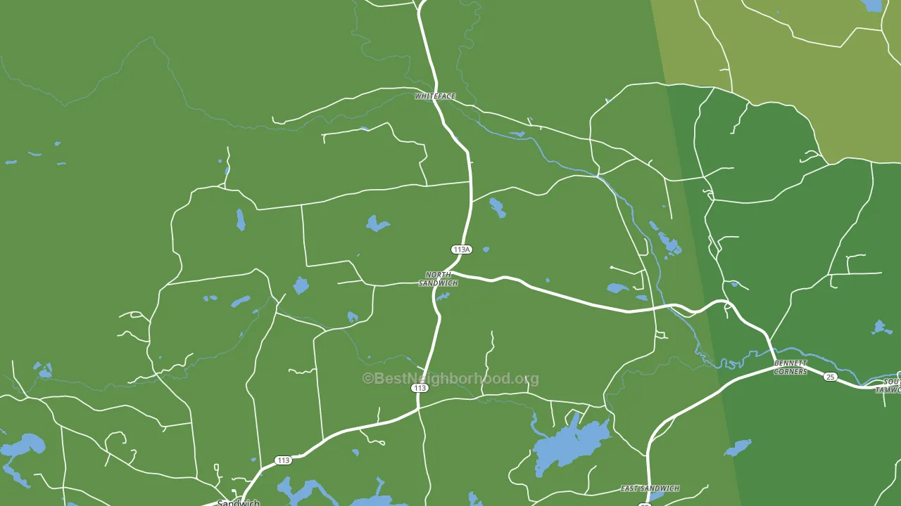 North Sandwich, NH block-group voter-turnout map