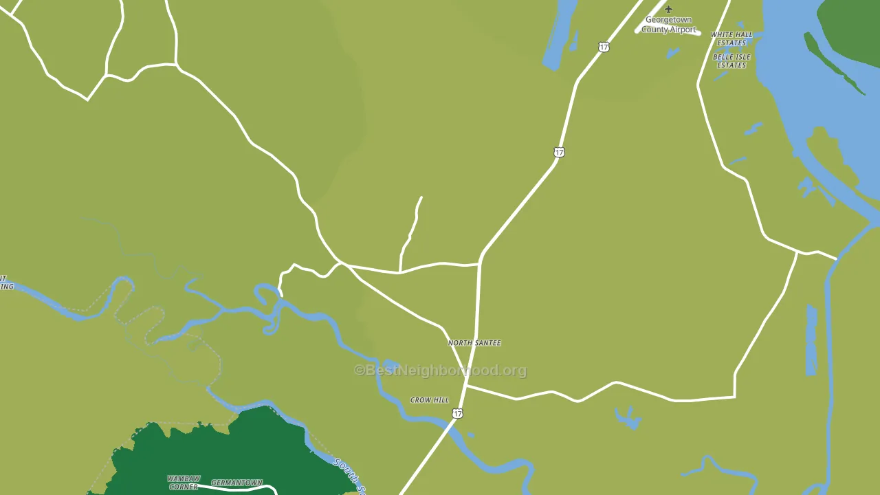 North Santee, SC block-group voter-turnout map