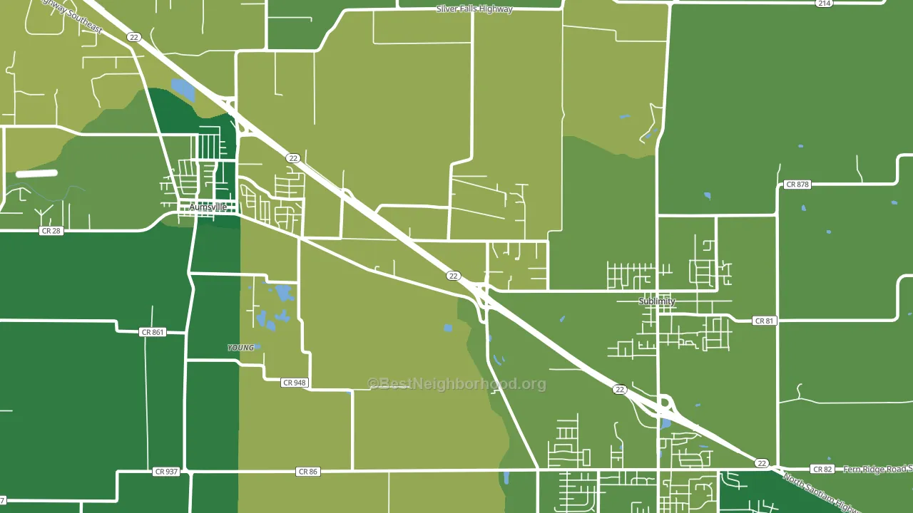 North Santiam, OR block-group voter-turnout map