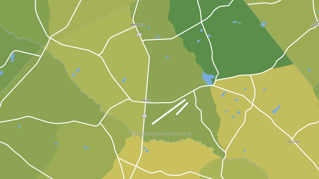 North, SC block-group voter-turnout map