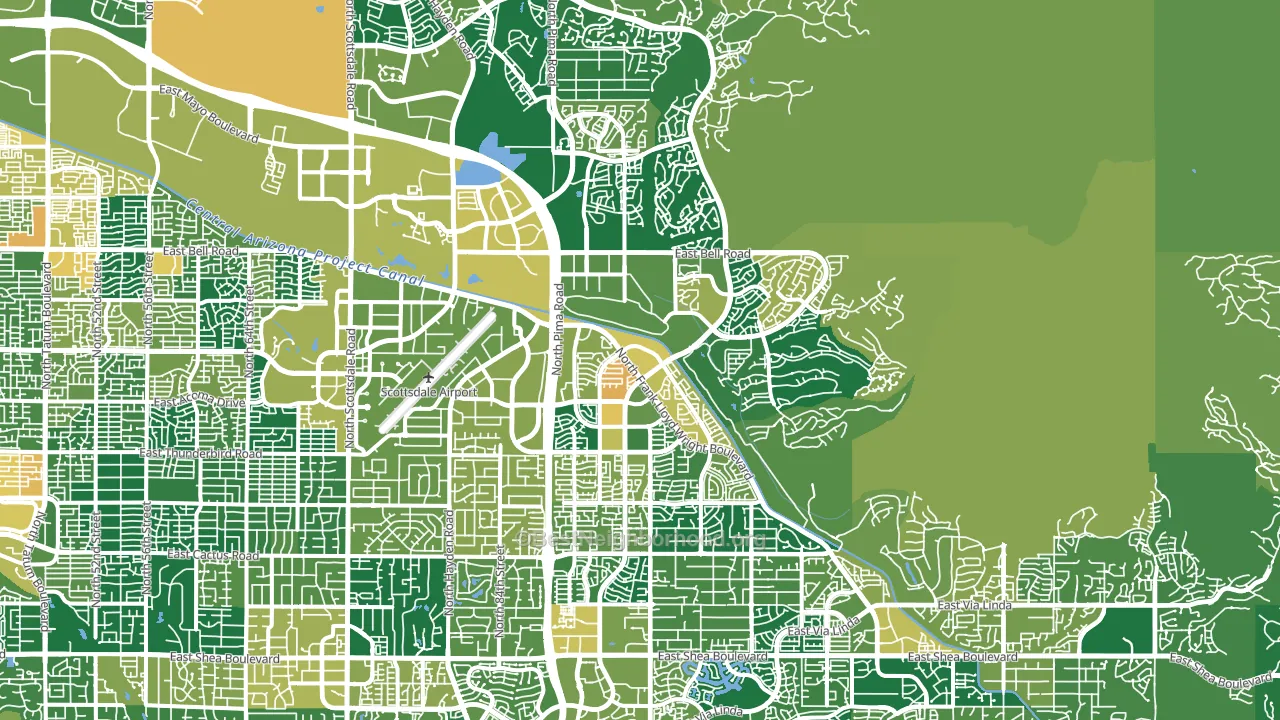 North Scottsdale, Scottsdale, AZ block-group voter-turnout map