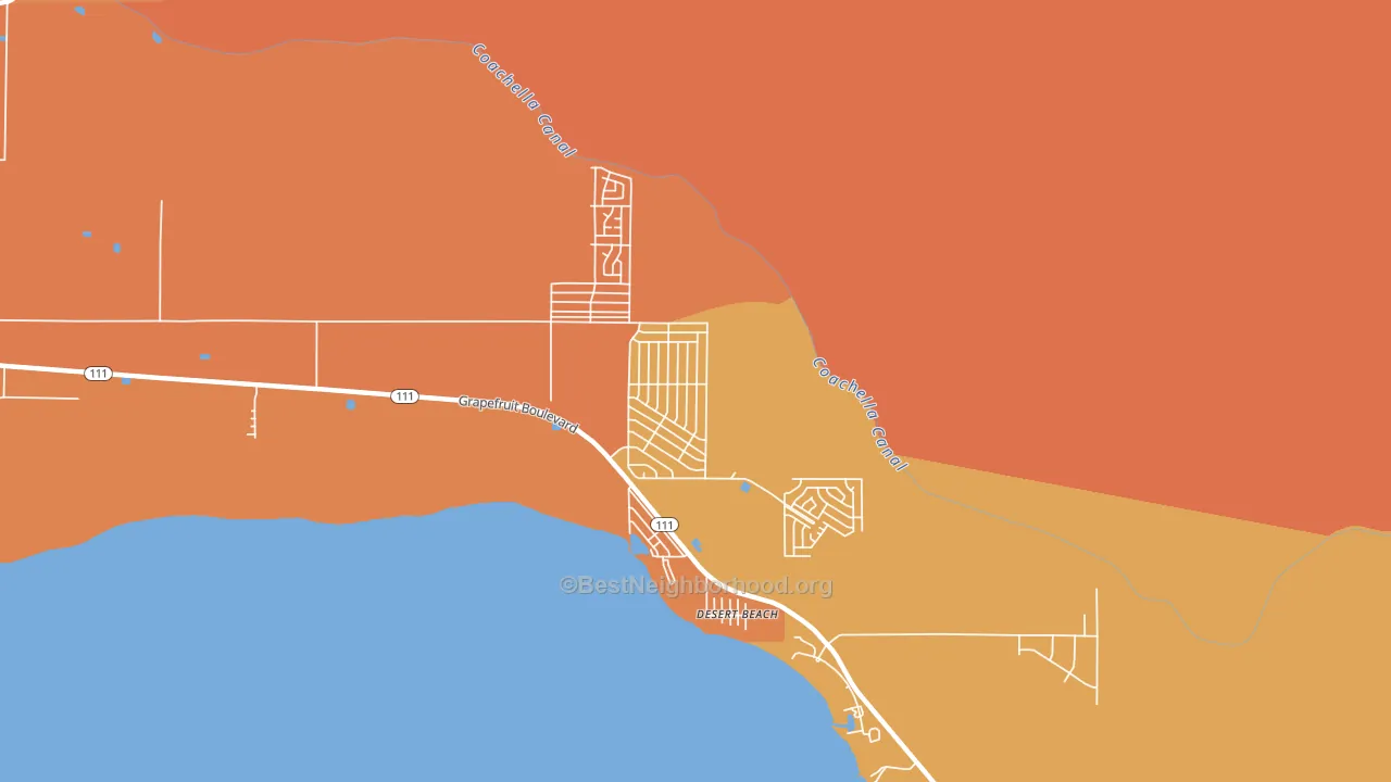 North Shore, CA block-group voter-turnout map