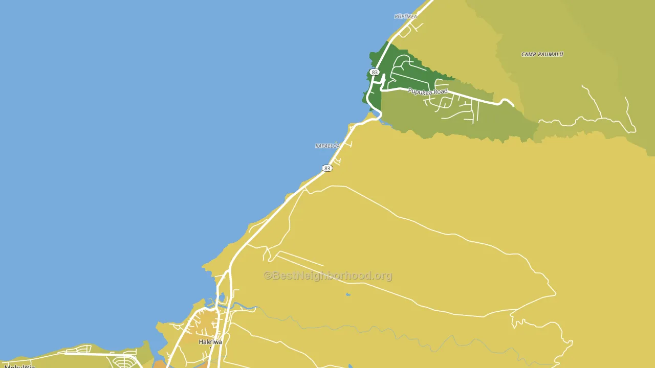 North Shore, Haleiwa, HI block-group voter-turnout map