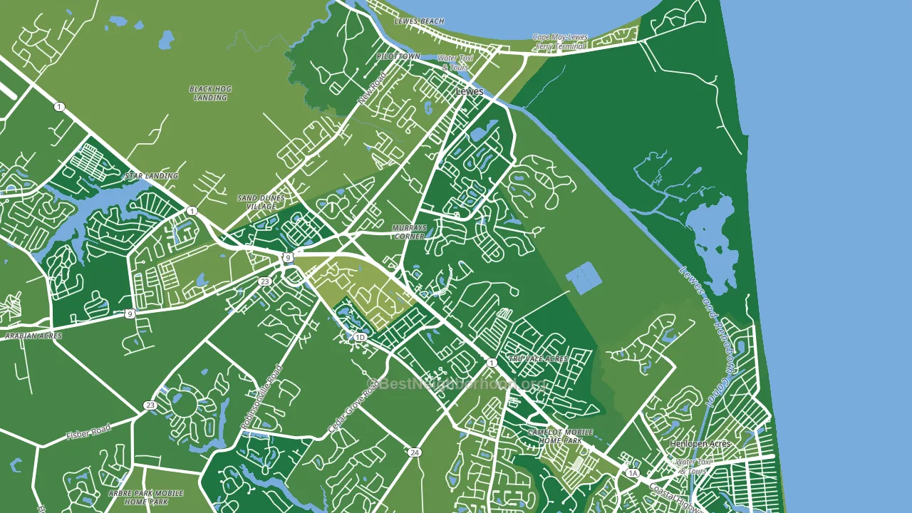 North Shores, DE block-group voter-turnout map