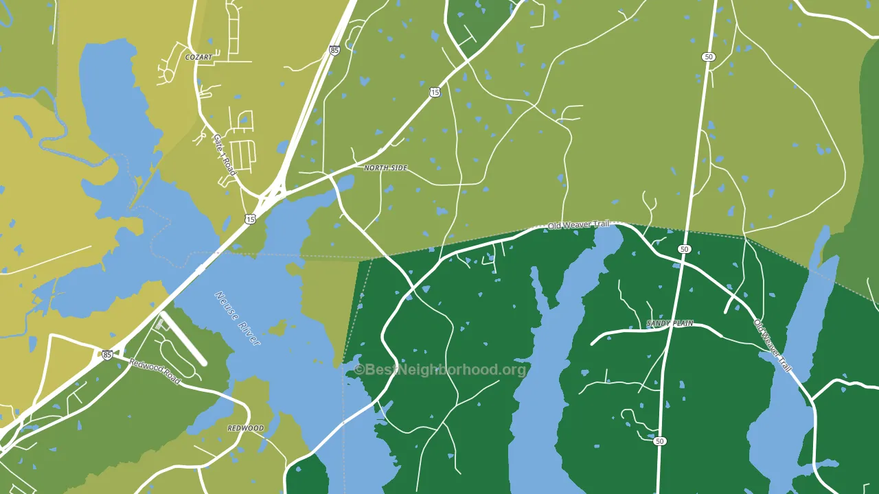 North Side, NC block-group voter-turnout map