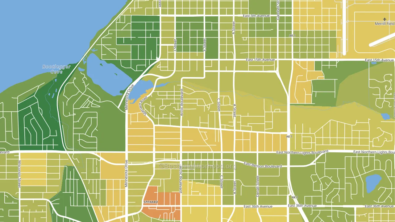North Star, Anchorage, AK block-group voter-turnout map