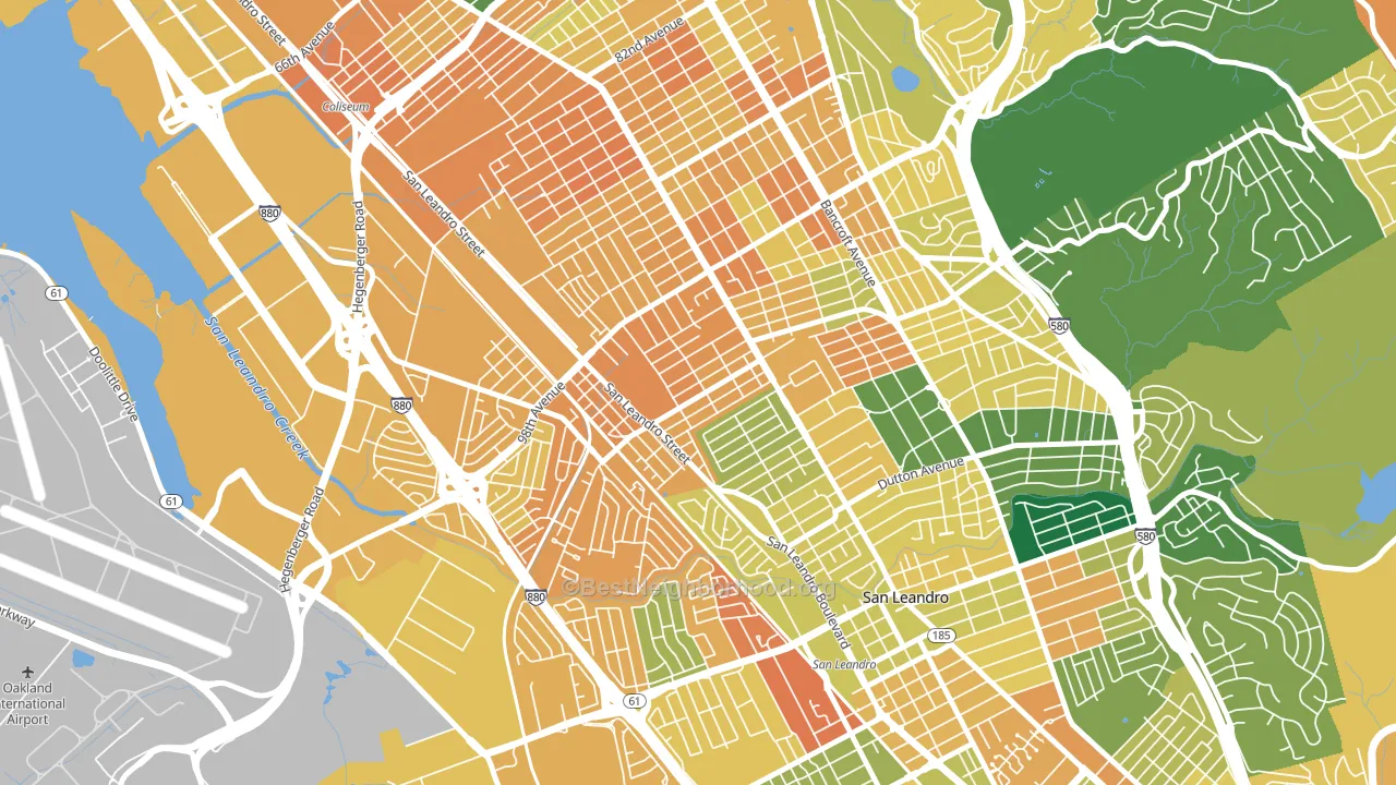 North Stonehurst, Oakland, CA block-group voter-turnout map