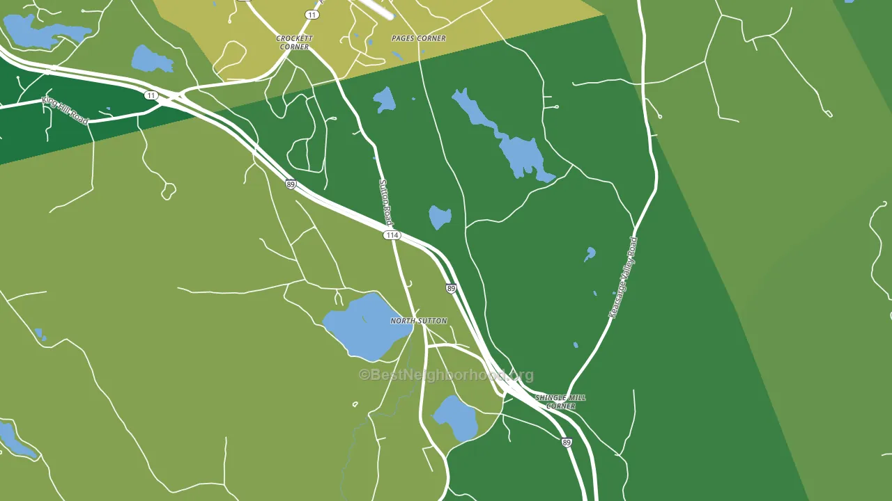 North Sutton, NH block-group voter-turnout map