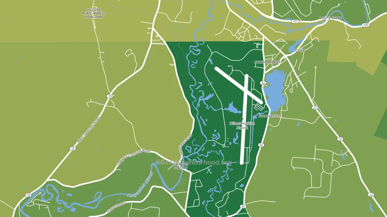 North Swanzey, NH block-group voter-turnout map