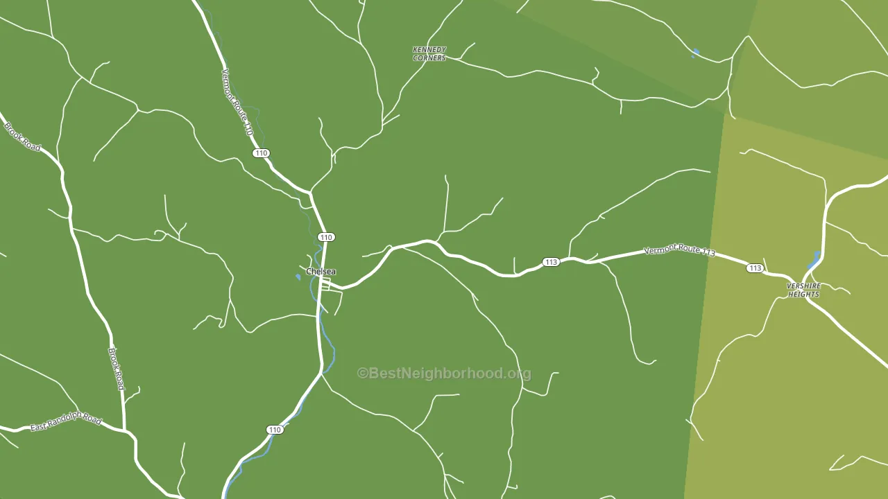 North Thetford, VT block-group voter-turnout map