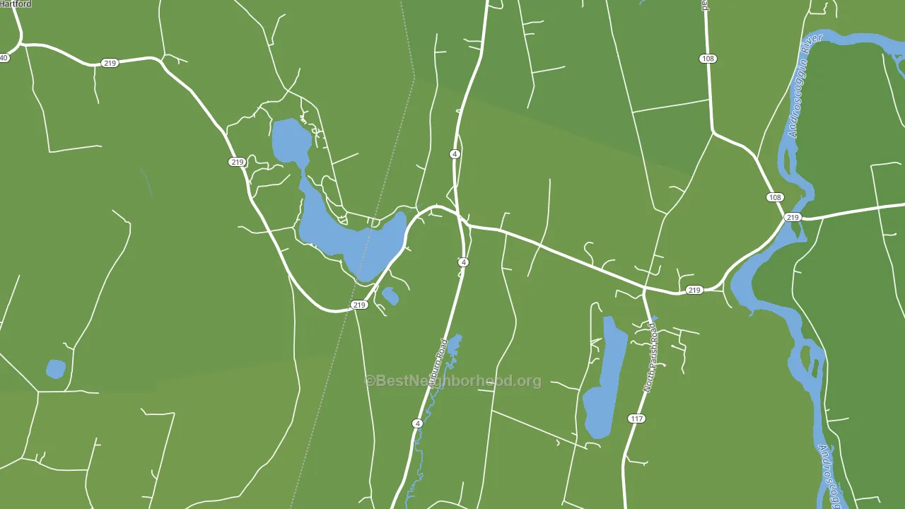 North Turner, ME block-group voter-turnout map