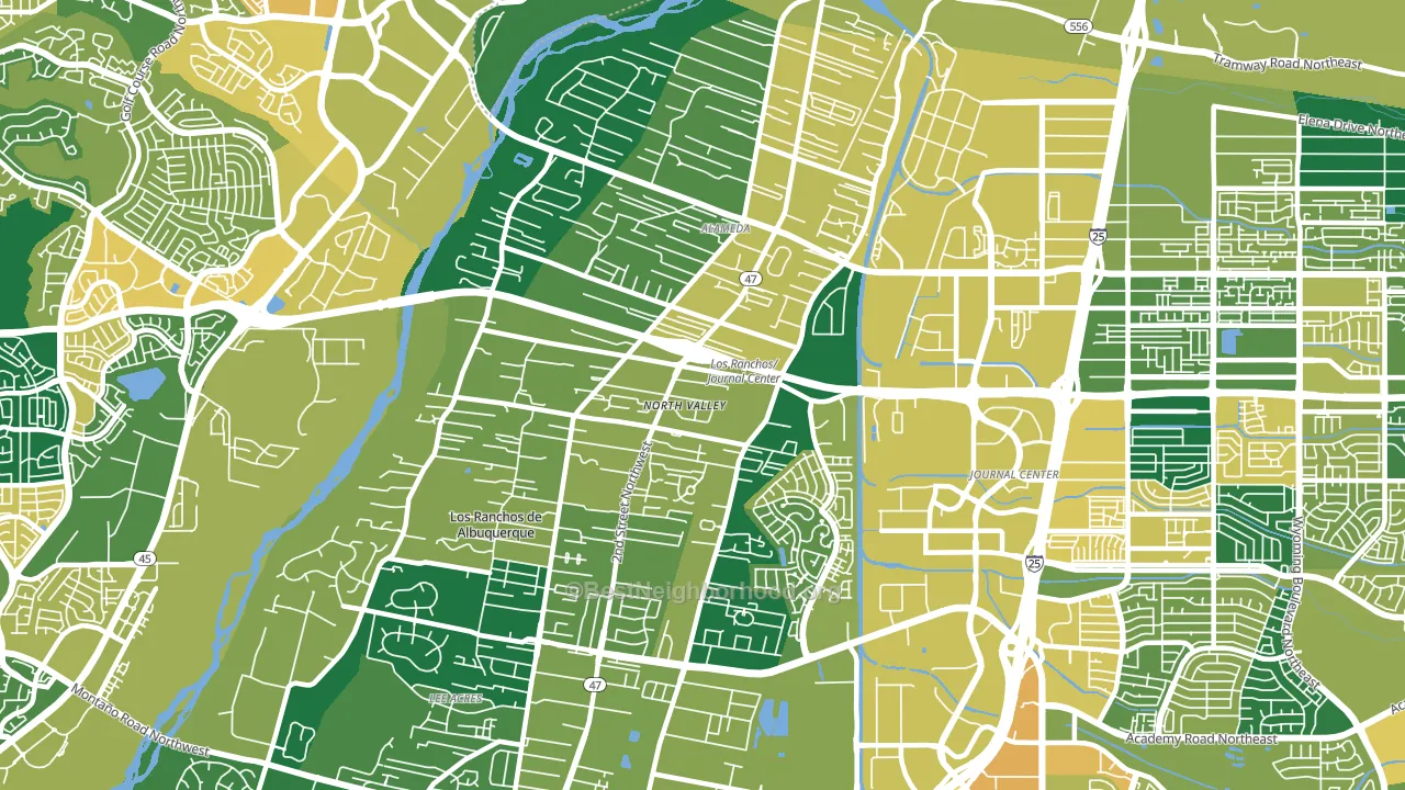North Valley, NM block-group voter-turnout map