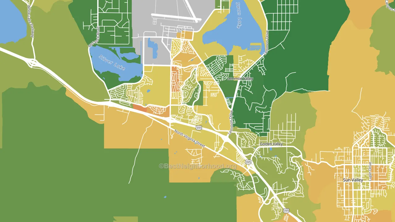 North Valleys, Reno, NV block-group voter-turnout map