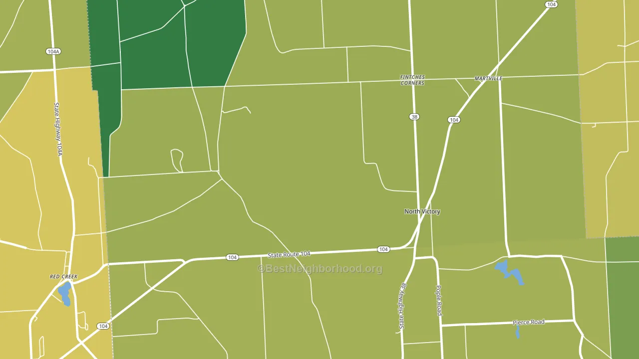 North Victory, NY block-group voter-turnout map