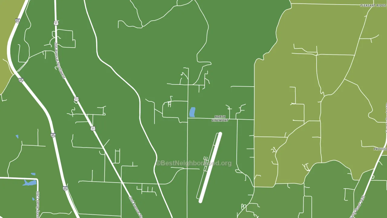 North Vinemont, AL block-group voter-turnout map