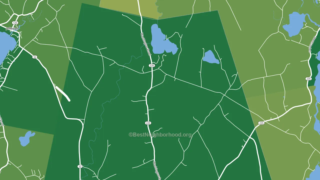 North Waldoboro, ME block-group voter-turnout map