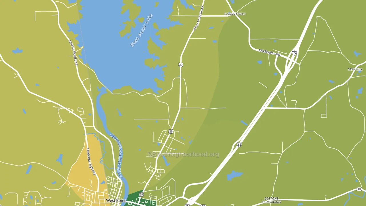 North West Point, GA block-group voter-turnout map