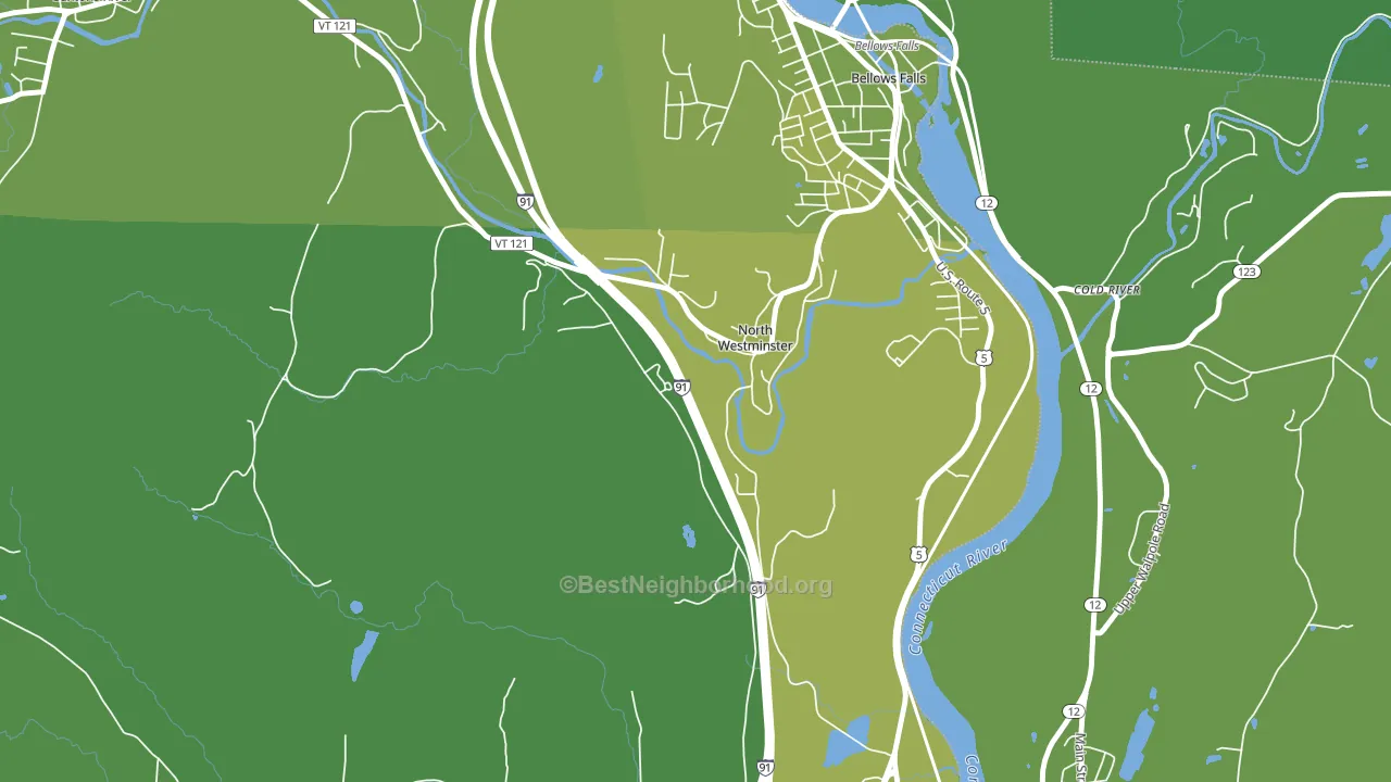 North Westminster, VT block-group voter-turnout map