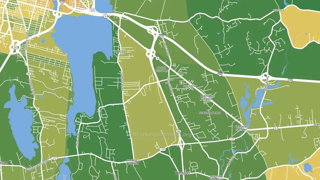 North Westport, MA block-group voter-turnout map